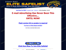 Tablet Screenshot of elitesafelist.com
